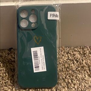Green Heart Phone Case for iPhone 15 Pro Max